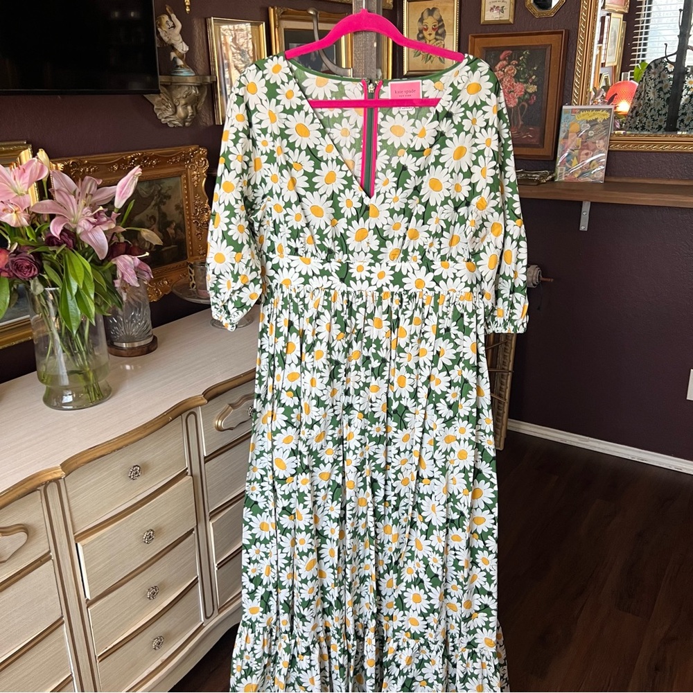 Kate Spade Daisy Bodega Midi Dress Size 12 - Picture 2 of 13